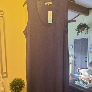 Madewell Navy Midi sleeveless dress nwt
